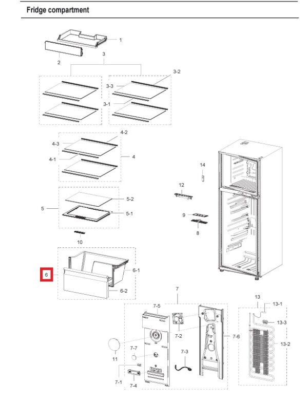 Cajón Frigorifico Samsung - Imagen 2