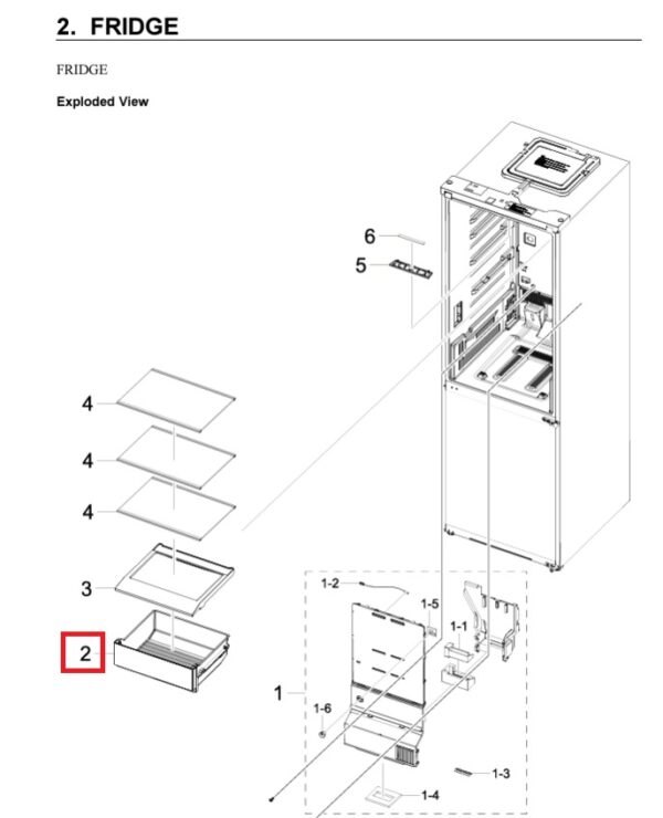 Cajón de verduras Frigorífico Samsung - Imagen 2