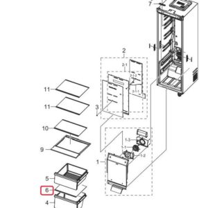 Estante Cristal Frigorífico Samsung