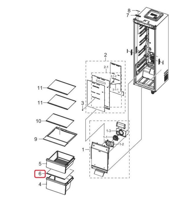 Estante Cristal Frigorífico Samsung - Imagen 2