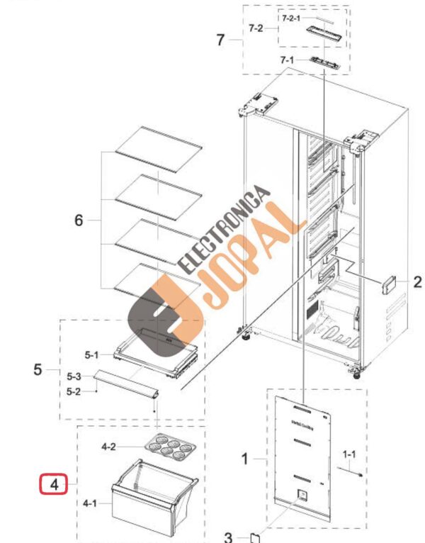 Cajón Verduras Frigorífico Samsung