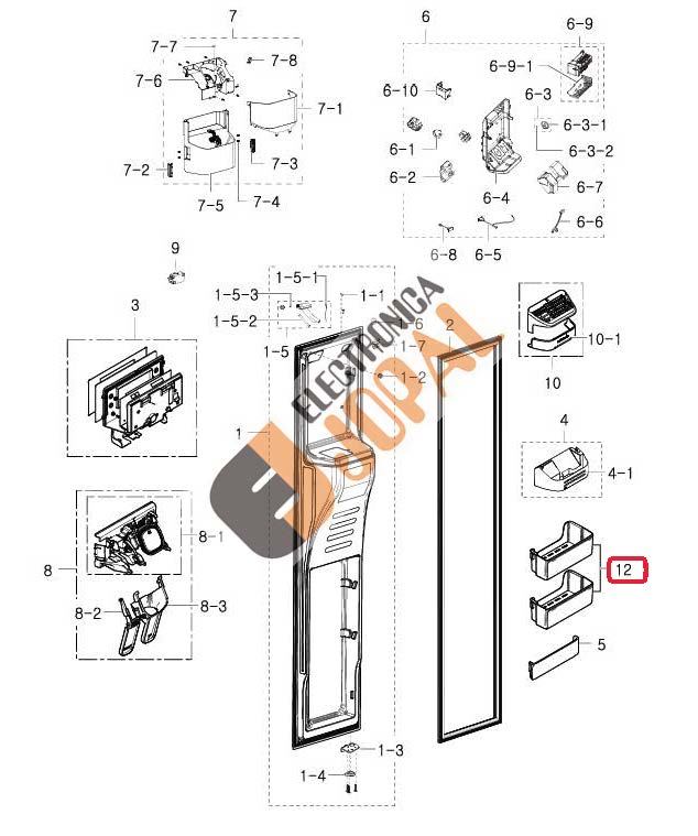 Estante Puerta Frigor fico Samsung Electronicajopal