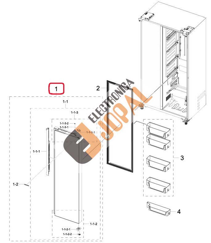 Puerta Frigor fico Samsung Repuesto Original Samsung Electr nica Jopal
