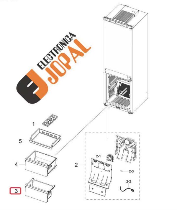 Cajón Inferior Congelador Samsung