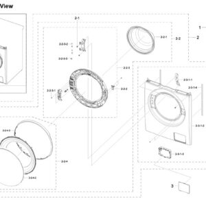 Conjunto Samsung DC97-24128C para lavadora WD11DG5B15BEEC
