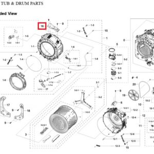 Contrapeso Samsung DC67-01229A para lavadora WD11DG5B15BEEC