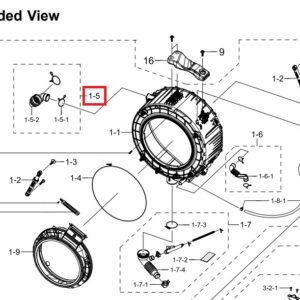 Manguera Samsung DC97-14874J para lavadora WD11DG5B15BEEC