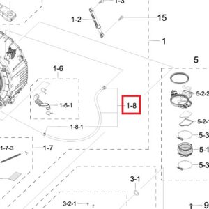 Manguera Samsung DC97-22260A para lavadora WD11DG5B15BEEC