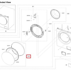 Frontal Puerta Samsung DC97-22706B para lavadora WD11DG5B15BEEC