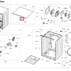 Tapa Samsung DC97-23995D para lavadora WD11DG5B15BEEC