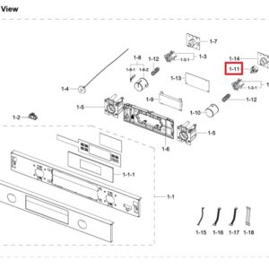 Soporte de interruptor DG61-00250B para horno Samsung