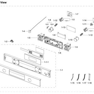 Soporte de interruptor DG94-01293A para horno Samsung