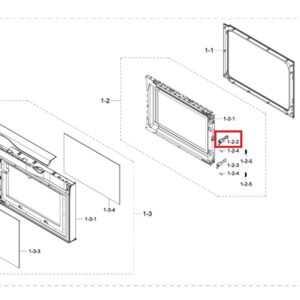 Gancho de puerta DE64-01353A para microondas Samsung