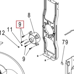 Tornillo ventilador CWH551106J para aire acondicionado Panasonic